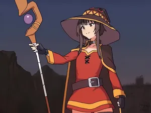 megumin, 1girls, animated #34647