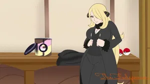 cynthia (pokemon), pokemon, animated #42841