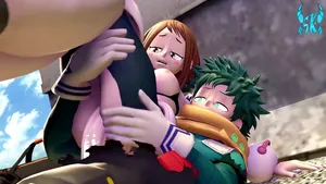 deku, izuku midoriya, ochako uraraka #22608