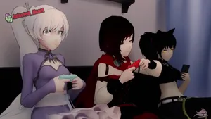 blake belladonna, jaune arc, ruby rose #7537